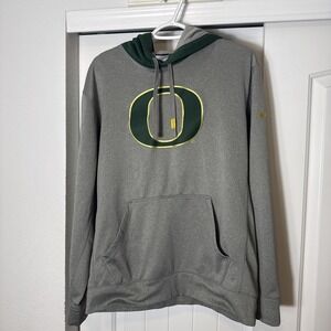 Nike Oregon Ducks Therma Fit Hoodie Gray Mens M Pullover Sweatshirt